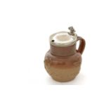 A Victorian Doulton Lambeth stoneware mustard pot