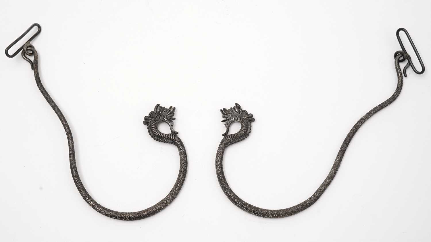 A pair of eastern silver decorative hooks - Image 5 of 8