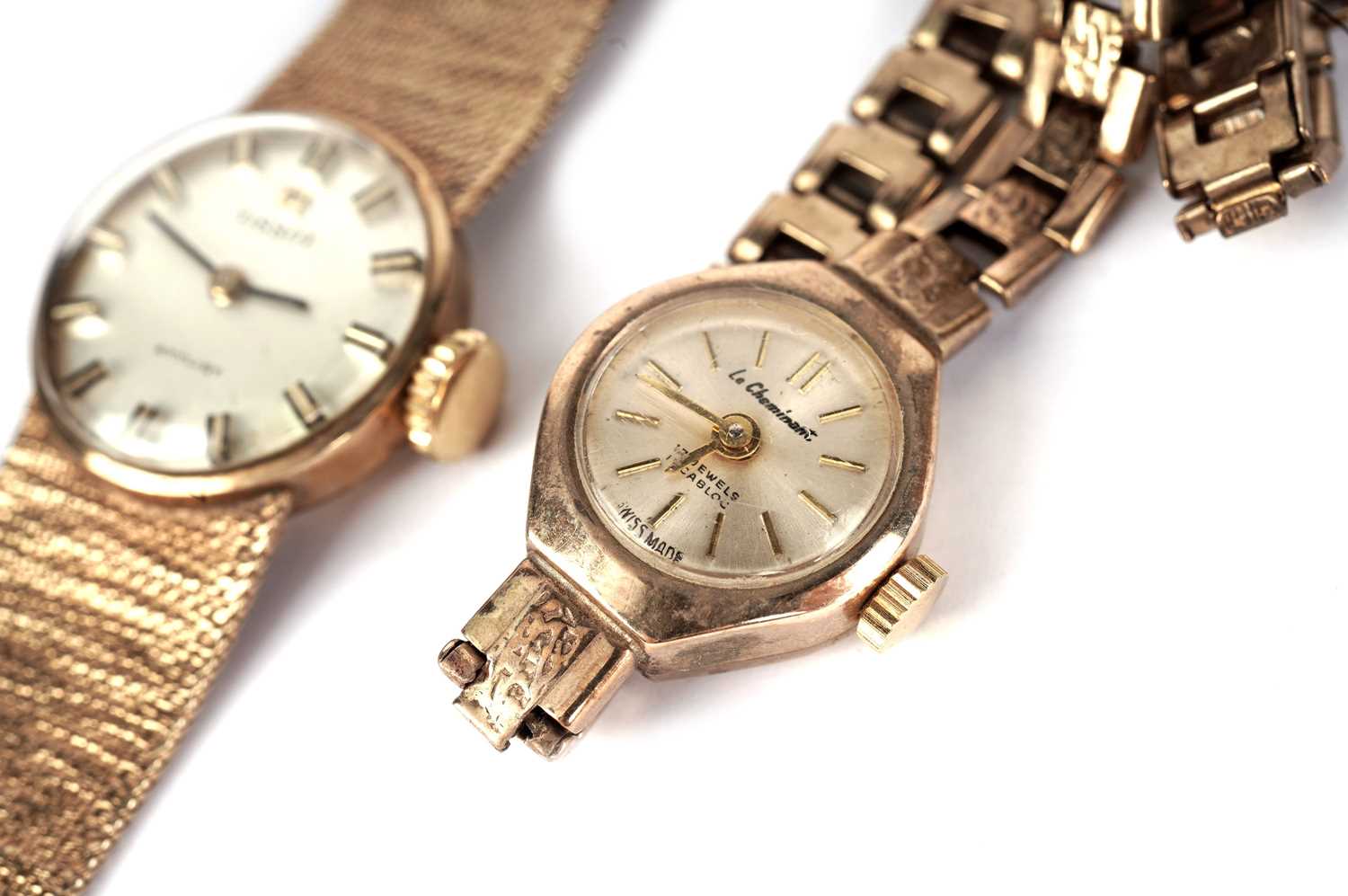 A gold Tissot Stylist wristwatch and a gold Le Cheminant cocktail watch - Image 3 of 3