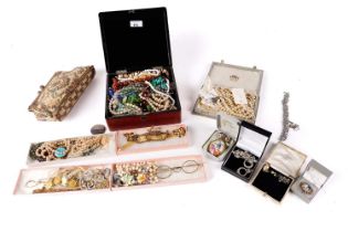 A collection of costume jewellery and accessories
