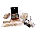 A collection of costume jewellery and accessories