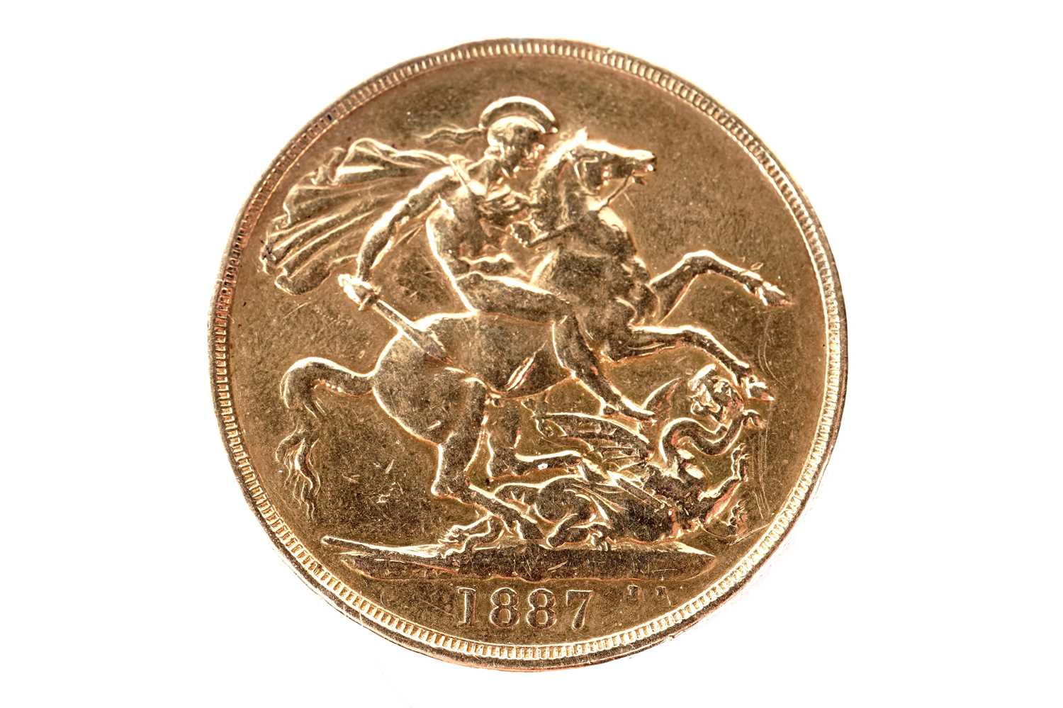 A Queen Victoria gold double sovereign 1887