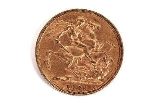 Queen Victoria gold sovereign, 1889, Jubilee bust