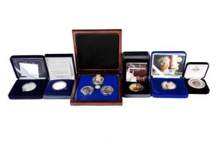 A selection of presentation silver coins