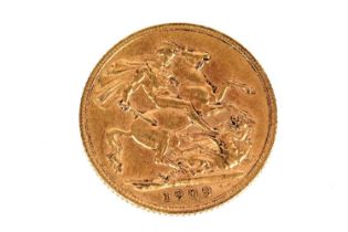 Edward VII gold sovereign, 1909