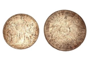 William I of Prussia 3 Mark coin, 1913