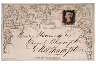 1840 1d. Mulready letter sheet with 1840 1d. black