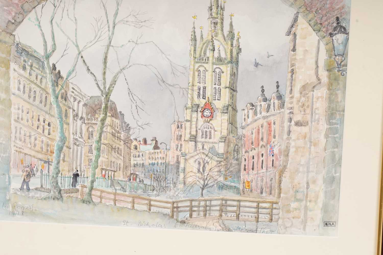 Charles Herbert "Charlie" Rogers - St, Nicholas' Cathedral, Newcastle-Upon-Tyne | watercolour - Image 2 of 4