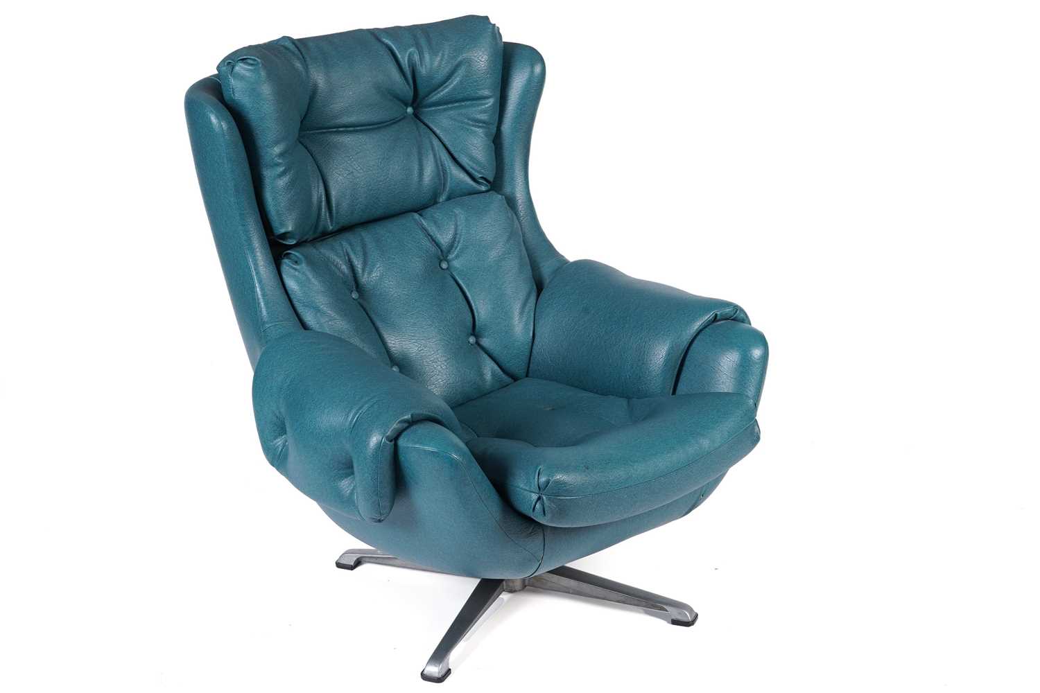 Manner of UP Zavody Rousinov,: A 1970's swivel armchair