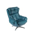 Manner of UP Zavody Rousinov,: A 1970's swivel armchair