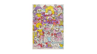 Jon Burgerman - Favourite Sport | marker pen on panel