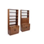 G-Plan: two teak 'Sierra' range wall unit