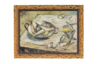 20th Century British School - Still Life with Mackerel | oil