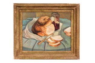 Michael Nelson - Still Life with Bread Loaf | oil