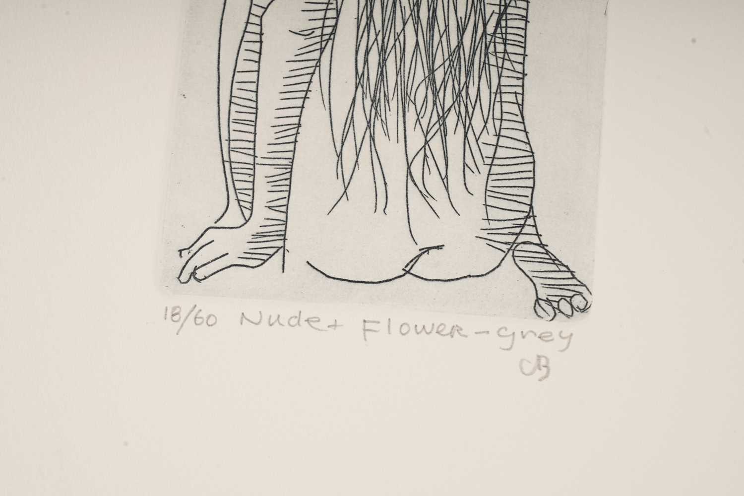 Charles Blackman - Nude + Flower - Grey | limited edition etching - Bild 2 aus 2