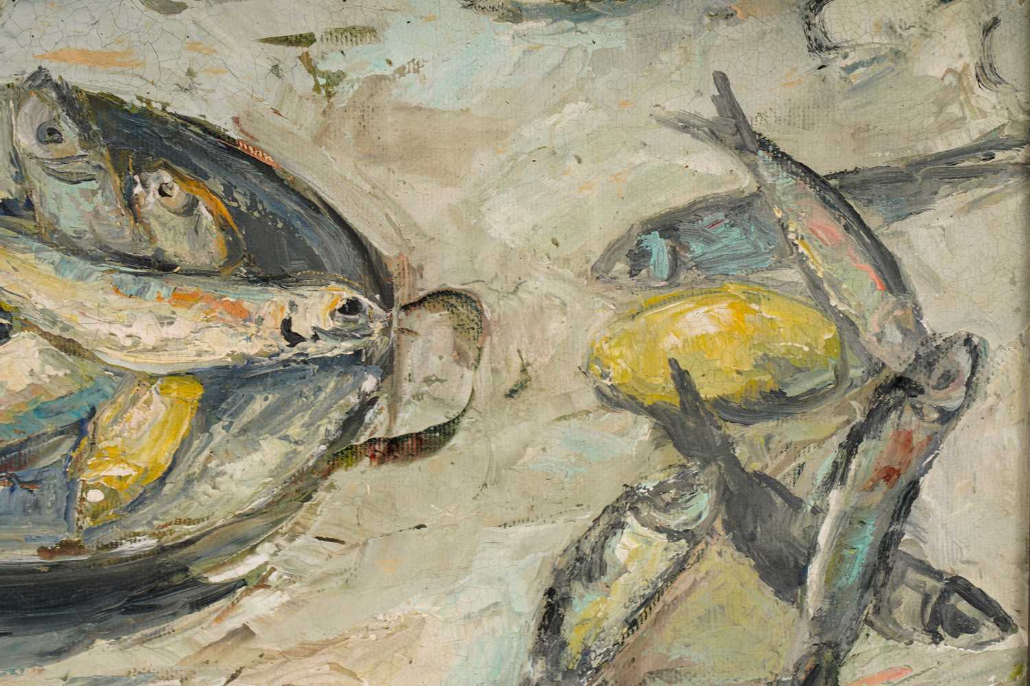 20th Century British School - Still Life with Mackerel | oil - Image 2 of 5