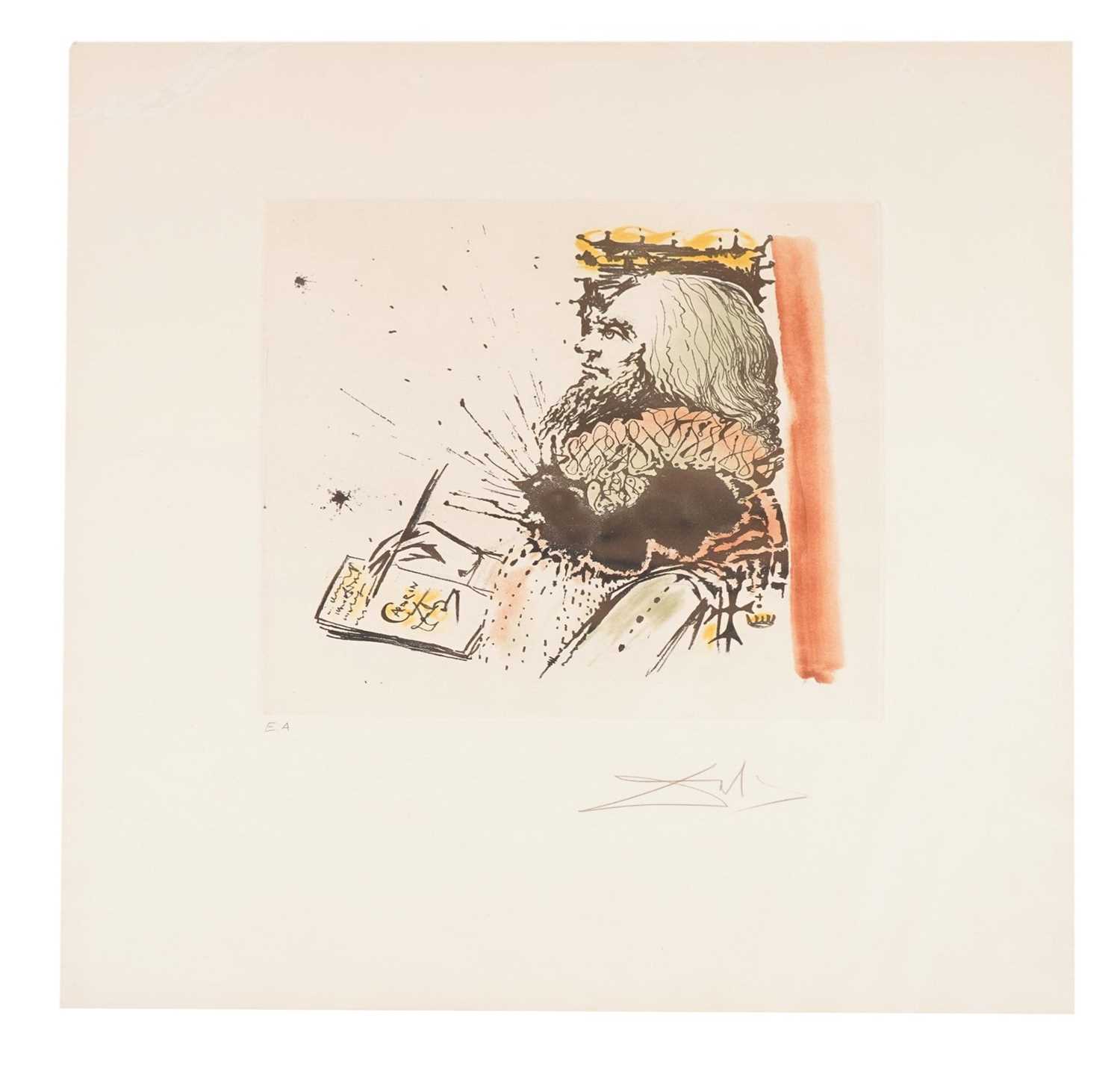 Salvador Dalí - Portrait de calderón | signed artist's proof colour etching