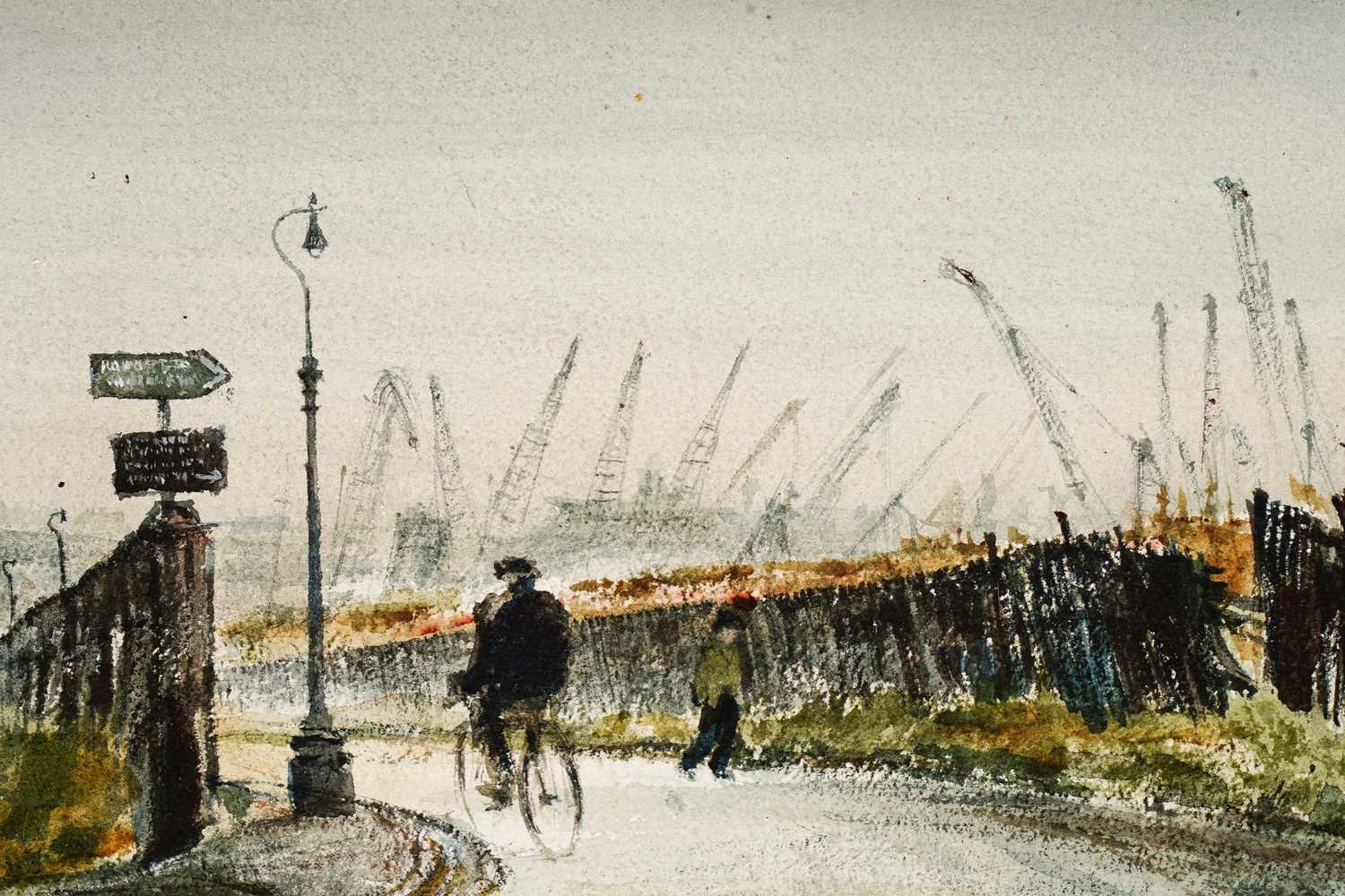 Albert Henry Herbert - Road to the Docks, North Shields | watercolour - Bild 2 aus 5