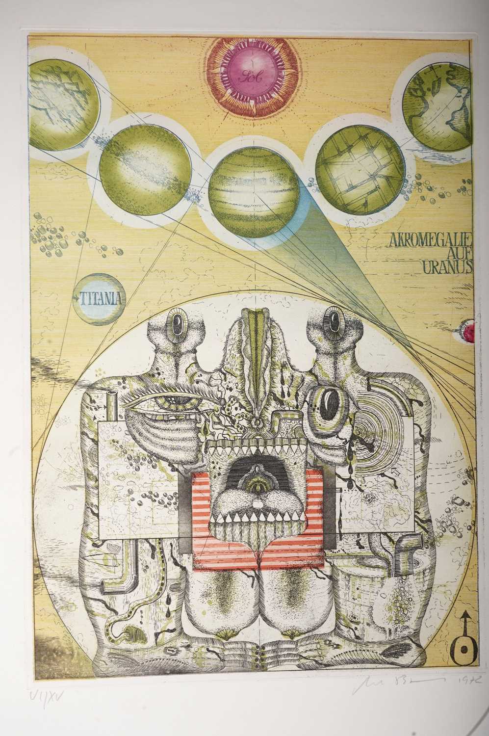 Uwe Bremer - Akromegale Auf Uranus | limited edition etching with aquatint - Bild 3 aus 3
