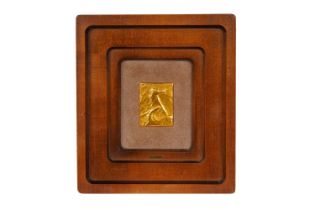 Goffredo Catraro - La Fedelta | 24ct gold cast plaque