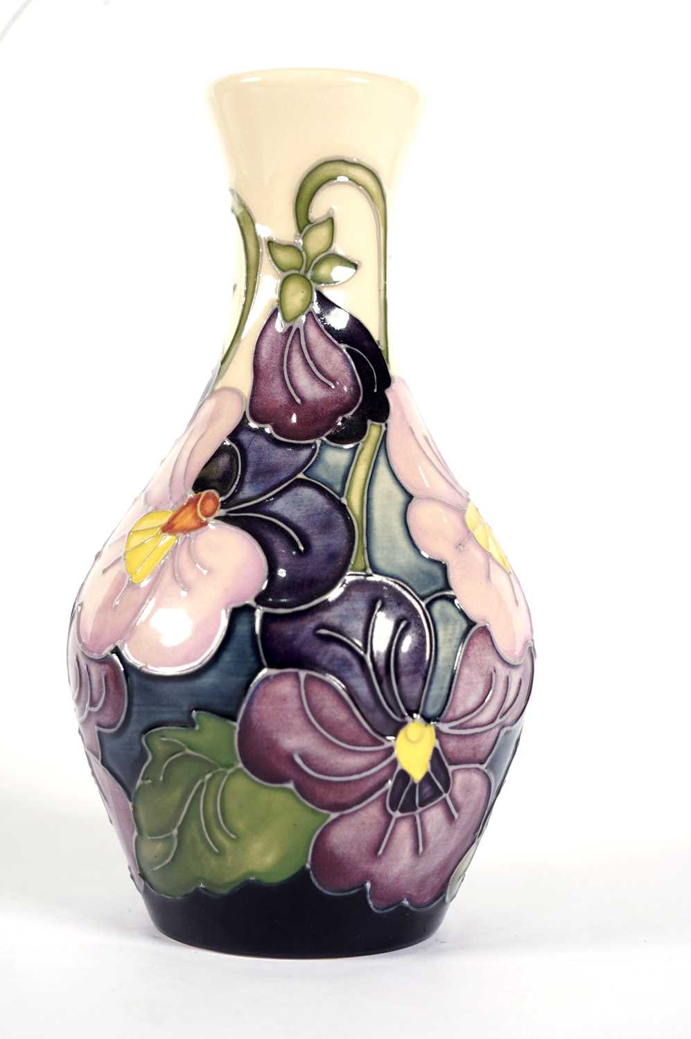 Moorcroft pansy pattern vase - Image 2 of 3