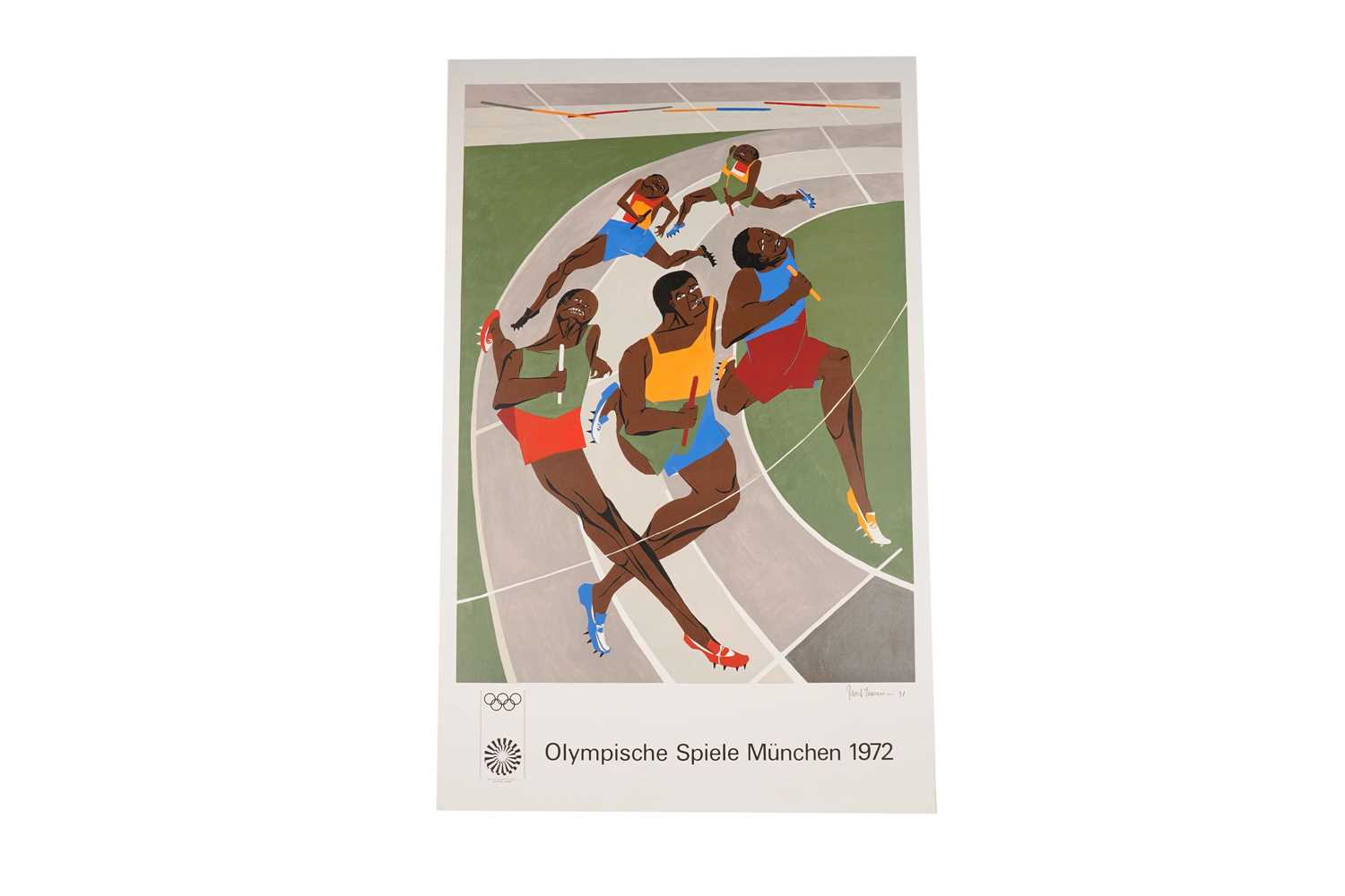 Jacob Lawrence - Olympic Games Munich 1972 poster | signed serigraph