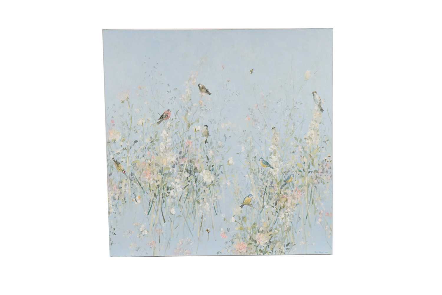 Fletcher Prentice - Spring Birds and White Flowers | acrylic on canvas