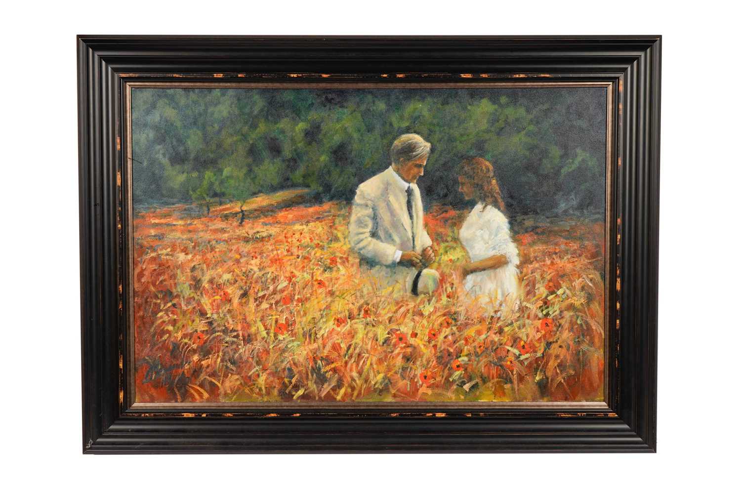 Alexander Millar - Poppy field kiss scene from the film "A Room with a View" | acrylic on canvas