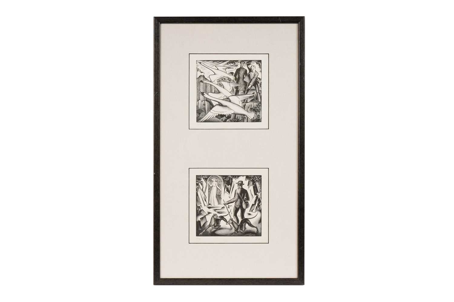 Agnes Miller Parker - Two scenes from Welsh Gypsy Folk-Tales | limited edition wood engravings