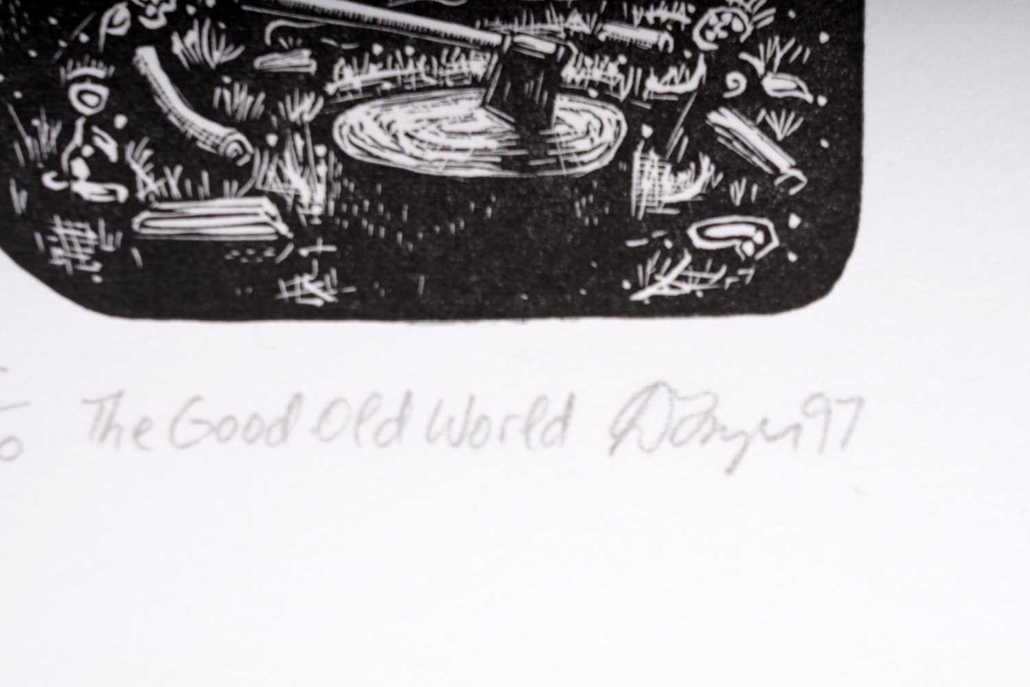 David Frazer - The Good Old World | limited edition wood engraving - Bild 3 aus 3