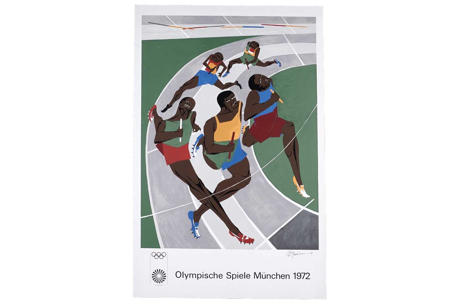 Jacob Lawrence - Olympic Games Munich 1972 poster | signed limited edition signed serigraph