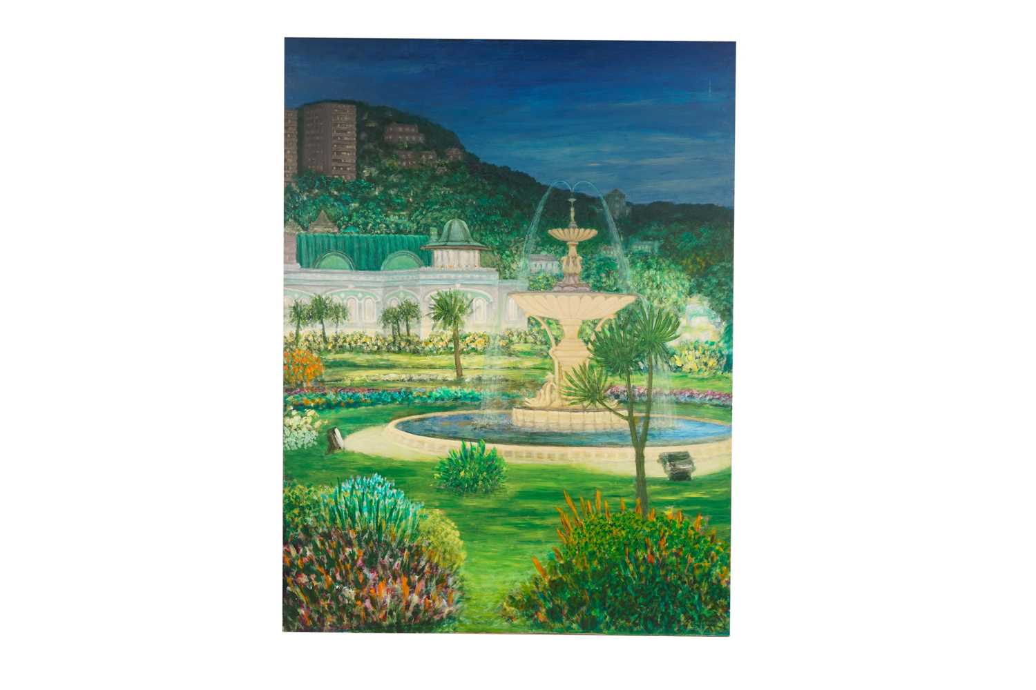 Tom Alderson - Torquay Gardens at Night | acrylic