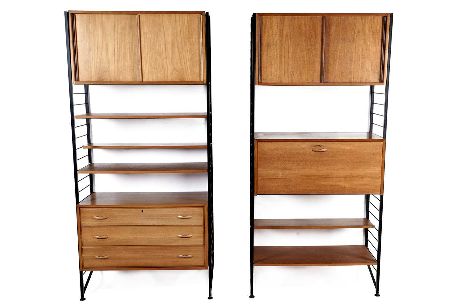 Two Mid-Century Ladderax wall units