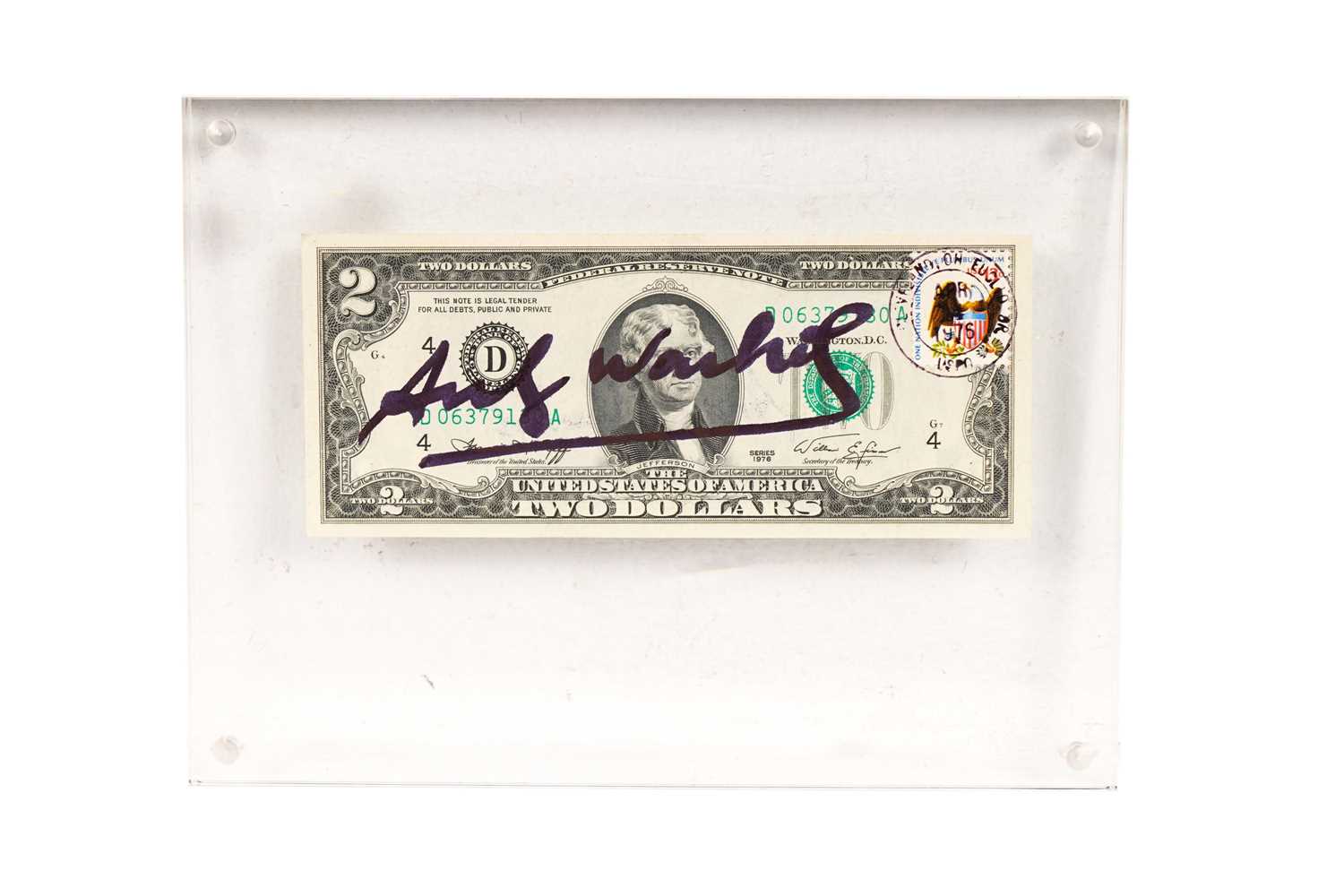 Andy Warhol - Signed Two Dollar Bill