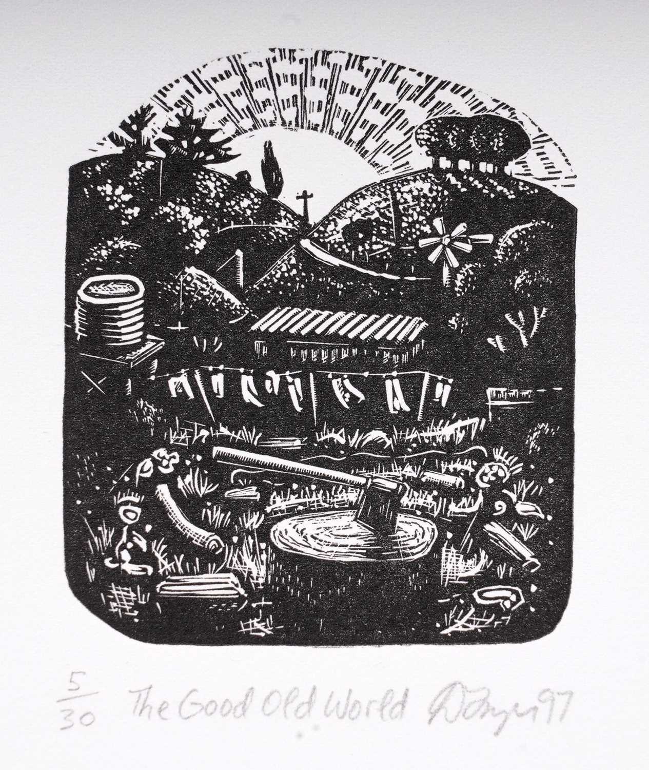 David Frazer - The Good Old World | limited edition wood engraving - Bild 2 aus 3