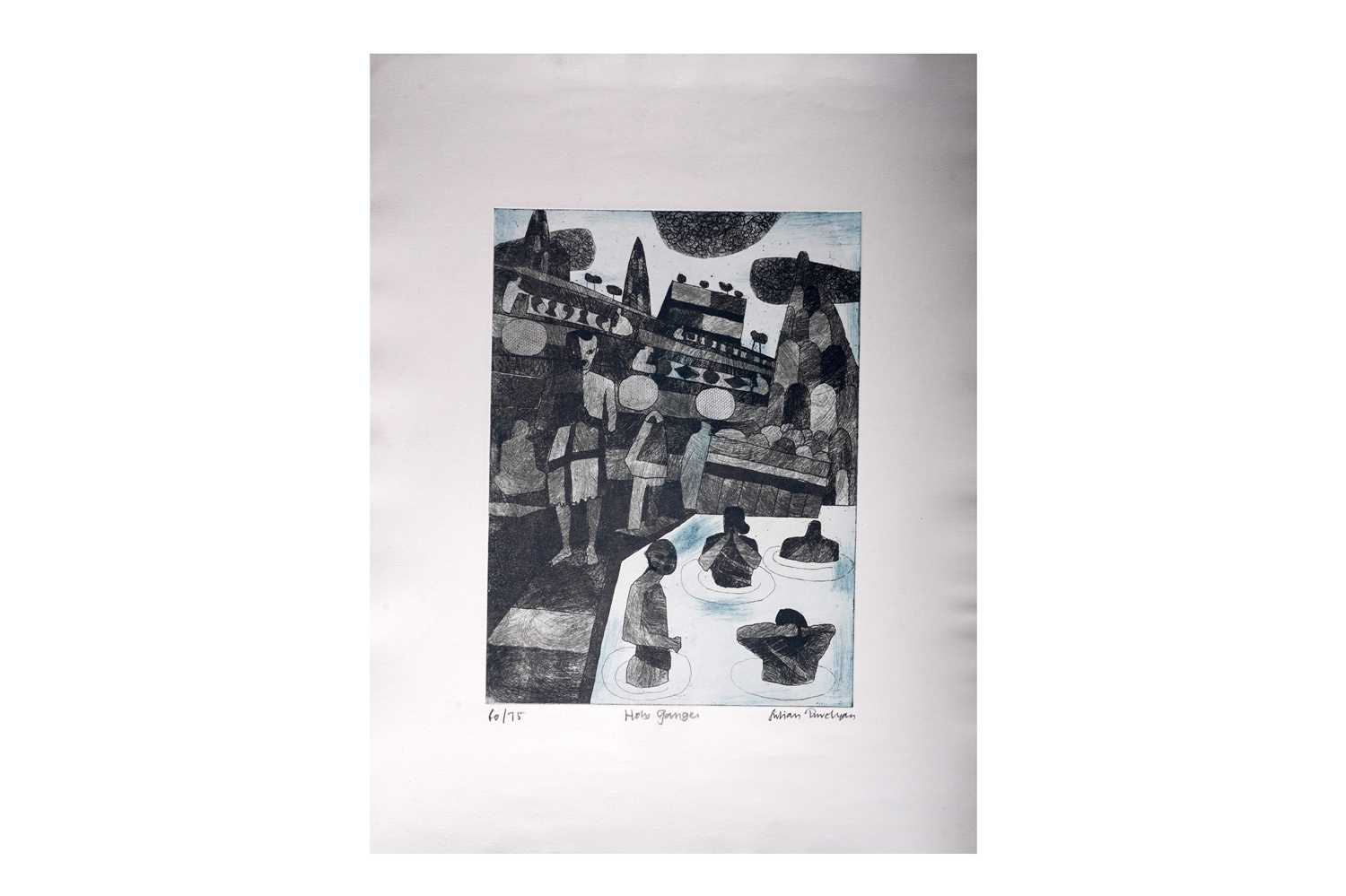 Julian Trevelyan - Holy Ganges | limited edition etching with aquatint