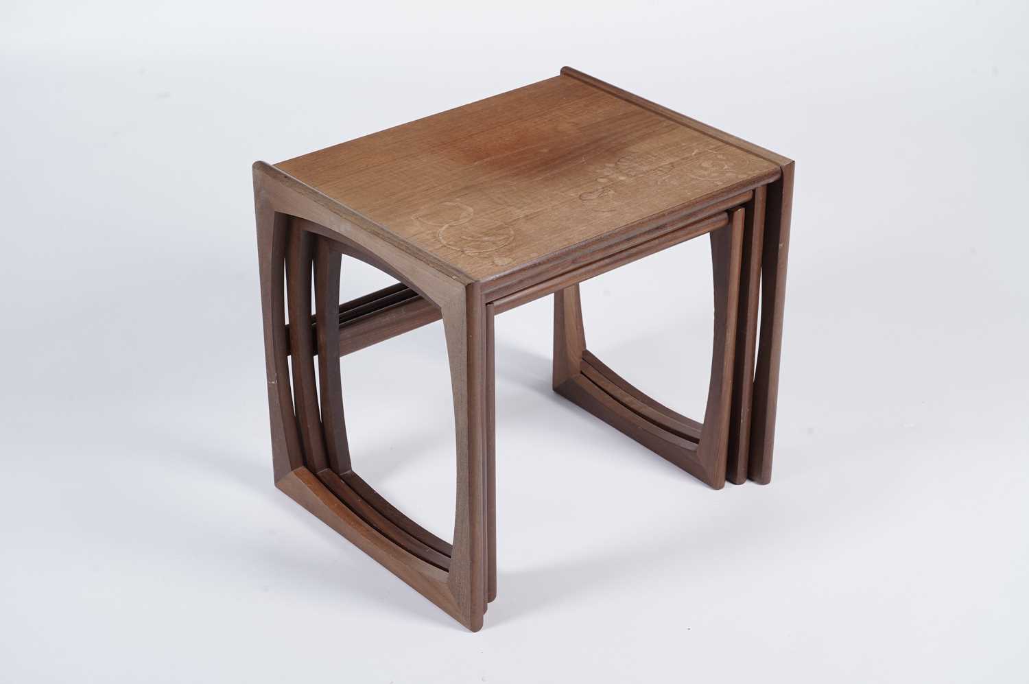Victor B. Wilkins for G-Plan:: A nest of three teak 'quadrille' occasional tables - Image 3 of 5