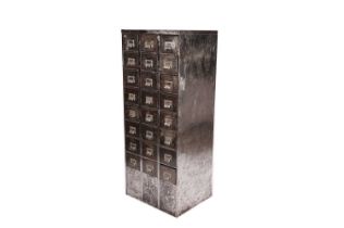 Industrial polished steel filing drawers