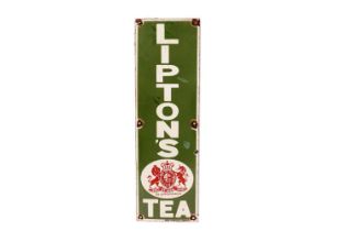 A Liptons Tea enamel advertising sign