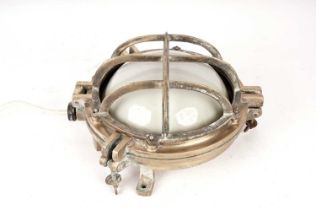 A nautical brass ships bulkhead wall light