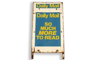 A printed metal Daily Mail advertising sign