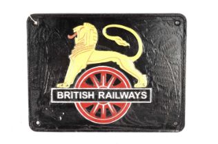 A British Railways wagon plaque