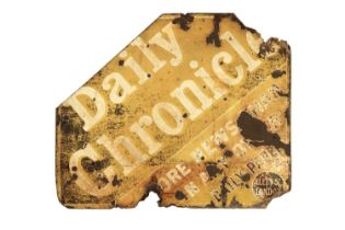 An enamel Daily Chronicle advertising sign