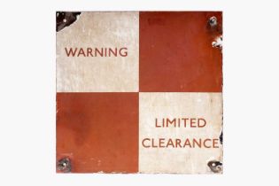 An enamel danger sign