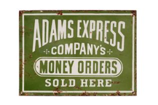 An Adams Express enamel advertising sign