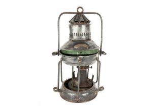 A white metal and brass mounted ships lantern