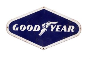 A Goodyear tyres enamel advertising sign