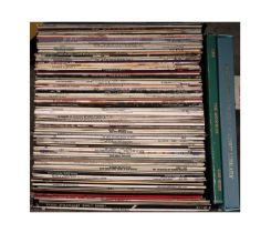 A box of mixed LPs