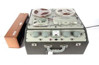 A Ferrograph Recorder Co Ltd reel to reel recorder; and a Roberts radio