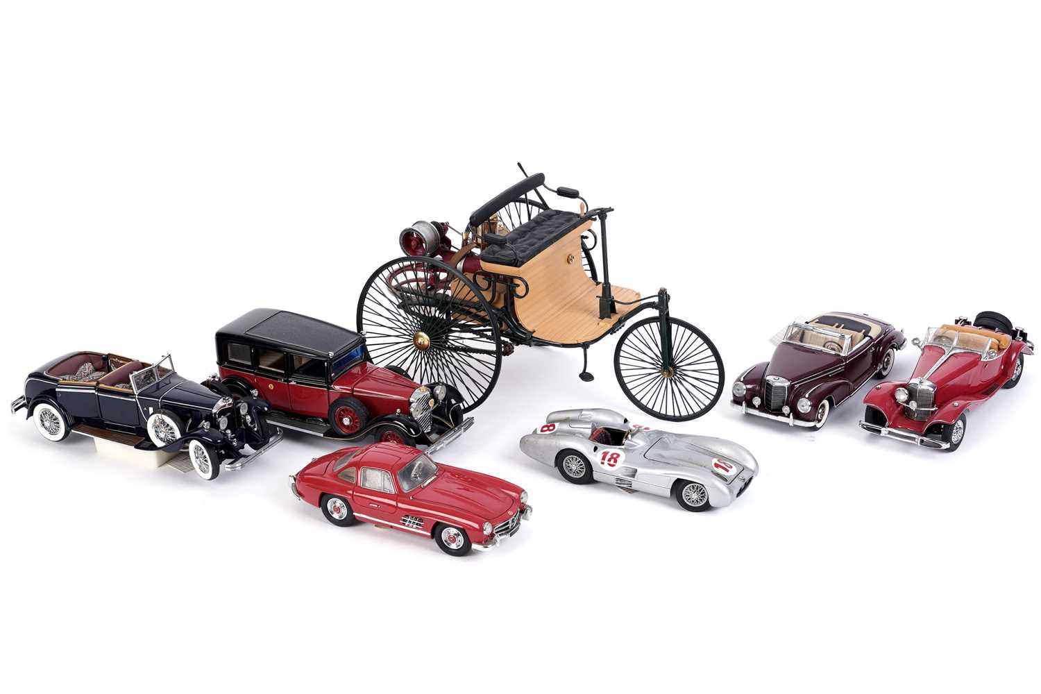 A collection of Franklin Mint diecast model vehicles